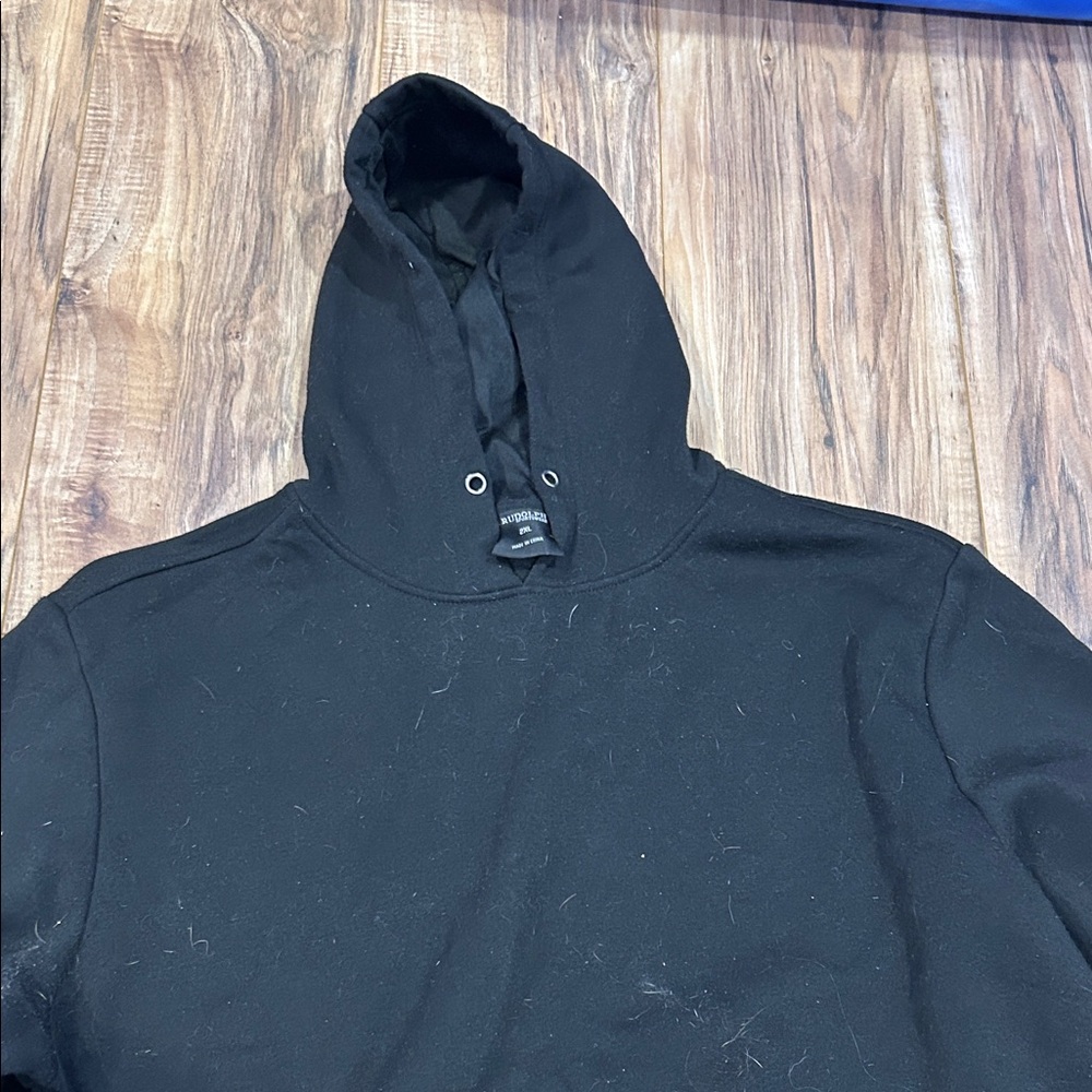 Black Hoodie with Drawstring
